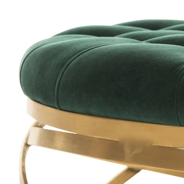 Safavieh Rumi Seafoam Tufted Velvet Ottoman, 37.2" x 37.2" x 15.8"
