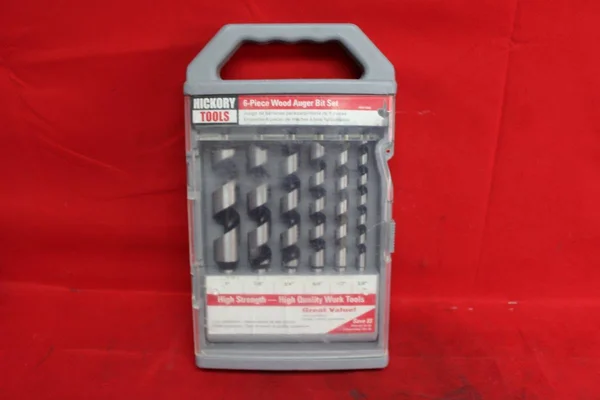 Hickory Tools 6 Piece Wood Auger Bit Set 1x22 7/8x22 3/4x22 5/8x22 1/2x22 3/8x22 HW1080