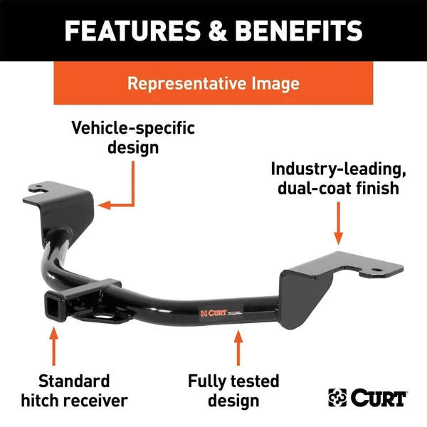 Curt 112783 Class 1 Trailer Hitch with 1-1/4x22 Ball Mount