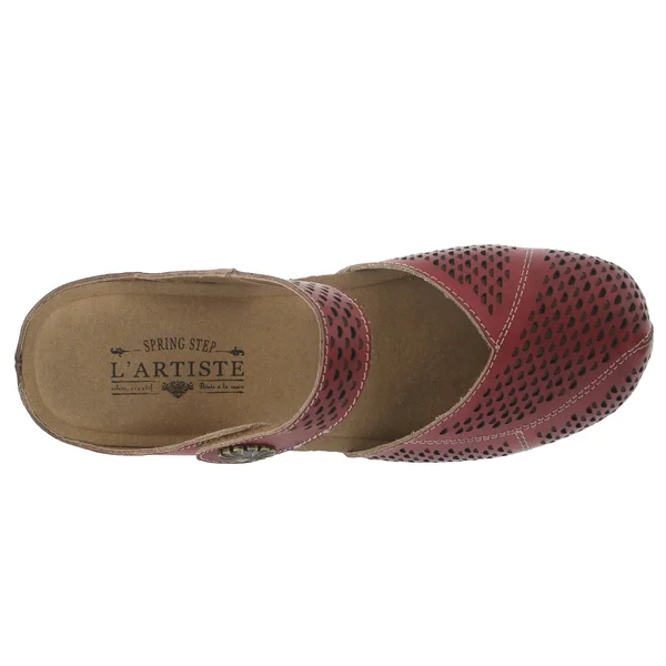 L&Artiste by Spring Step Spoorti Women's Clog, Size: 41, Red