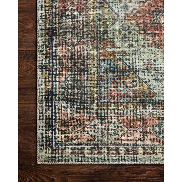 Alexander Home Leanne Traditional Distressed Printed Area Rug - 2&-6x22 x 10& Runner