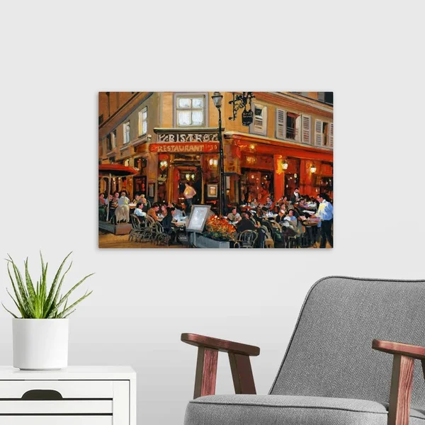 Bistro I - Canvas Wall Art, 24x16, Great Big Canvas