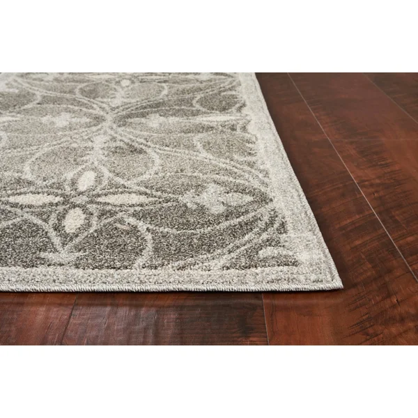 Domani Lesedi Traditional Mosaic Area Rug - 6&7x22 x 9&6x22 - Grey