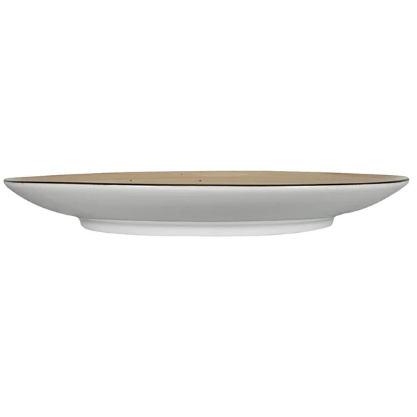International Tableware RT-16-WH Rotana 10 1/2x22 Wheat Coupe Porcelain Plate - 12/Case