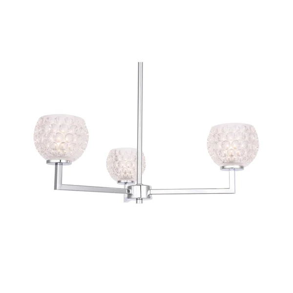 Woodbridge Lighting 21013CHR Elise 3-Light Chandelier Mercury Crystal Square