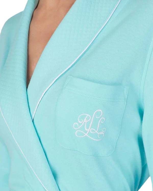 Lauren Ralph Lauren Quilted Shawl Collar Short Robe - White