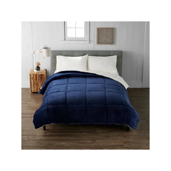 Cuddl Duds Cozy Soft Comforter, Blue, King