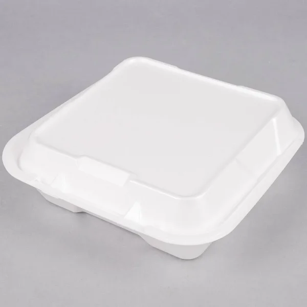 Genpak Foam Hinged Container, 3-compartment, White, 100 Containers (GNPSN203)
