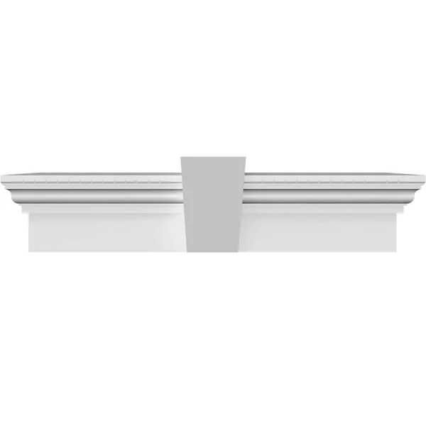 64 inch Bottom Width x 70 1/4 inch Top Width x 9 inchh x 1 inchp Traditional Crosshead w/ Flat Keystone