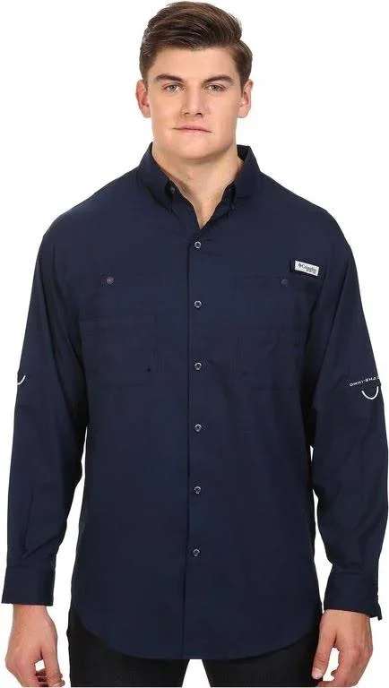 Columbia Men's Tamiami II LS Shirt - 4XT - Collegiate Navy