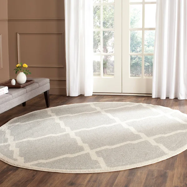 Safavieh 5& x 5& Square Amherst AMT421B Light Grey - Beige Rug