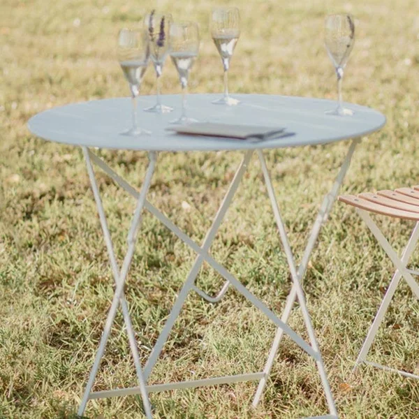 Fermob - Bistro Folding Table - Round, Ø 96 cm, Cotton White