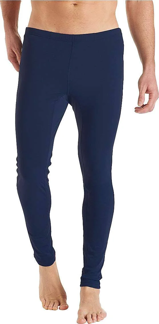 Coolibar Men's Deep Water Swim Tights, Sun Protective Clothing for Men, Blue, Large