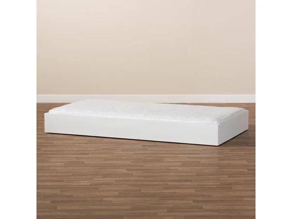 Baxton Studio 158-9659 Renata White Finished Wood Twin Size Trundle