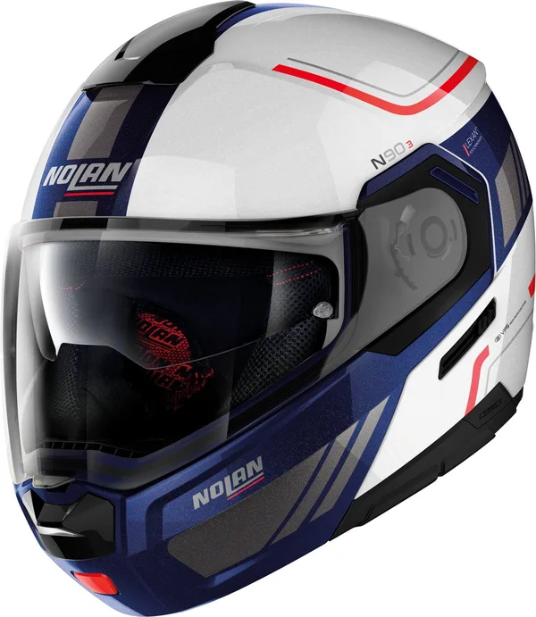 Nolan - Helmet N90-3 Voyager N-Com White - Blue - Size S