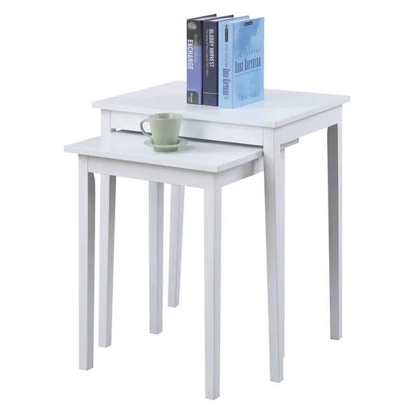 Johar Furniture American Heritage Nesting End Tables White Johar