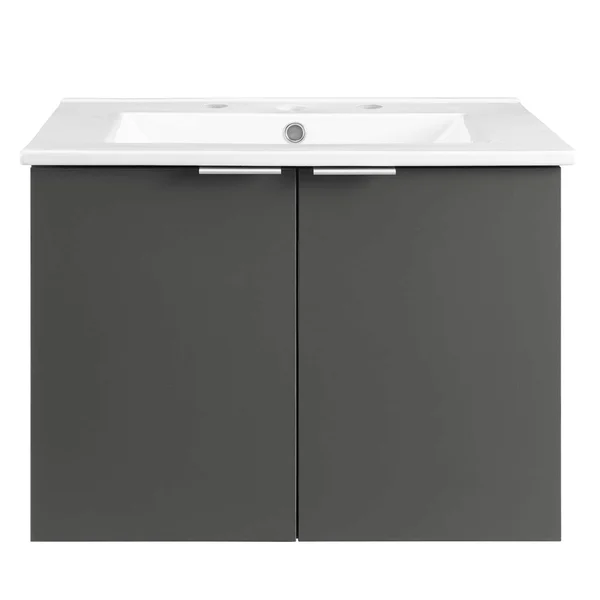 Modway Maybelle 24x22 Wall-Mount Bathroom Vanity EEI-5379, Navy White