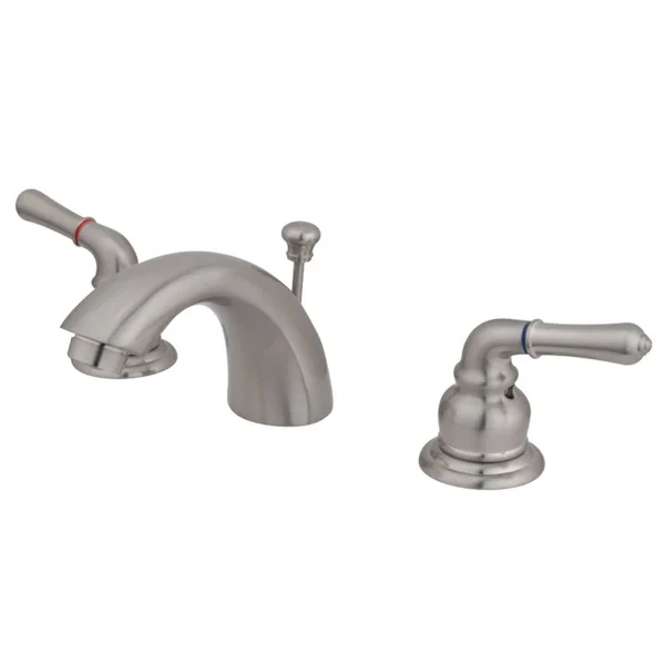 Kingston Brass KB959 Magellan 4x22-8x22 Mini Widespread Lavatory Faucet, Satin Nickel