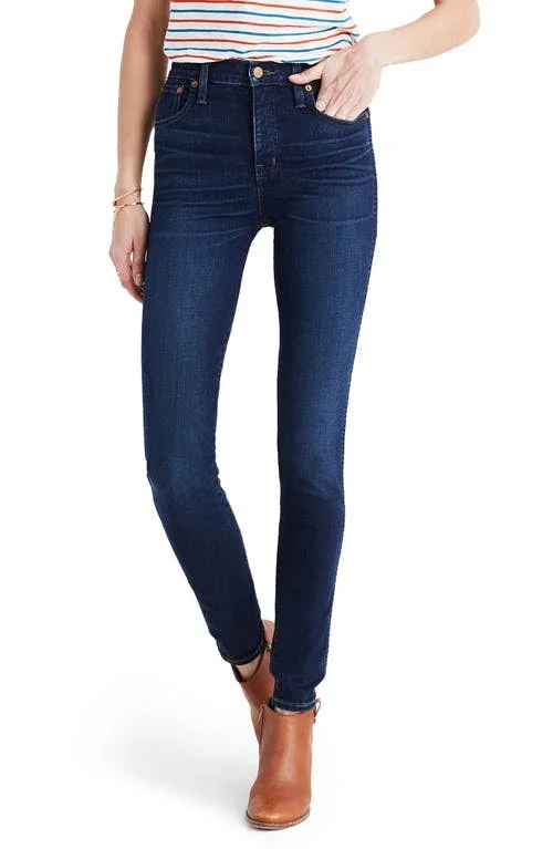 Madewell 10-Inch High Rise Skinny Jeans - Size 23tall in Hayes Wash at Nordstrom