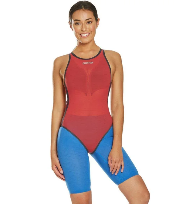 Arena Powerskin Carbon Duo Top - Open Back Jester Red 34