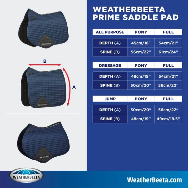 Weatherbeeta Prime Ombre Dressage Saddle Pad - Oceans Reef