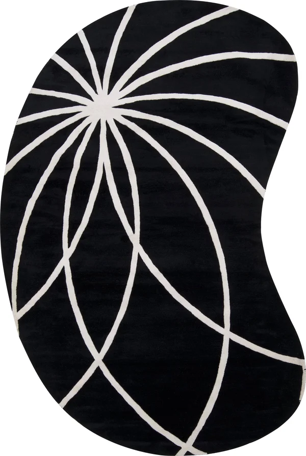 Surya Forum FM-7072 Area Rug, 5& x 8& Black