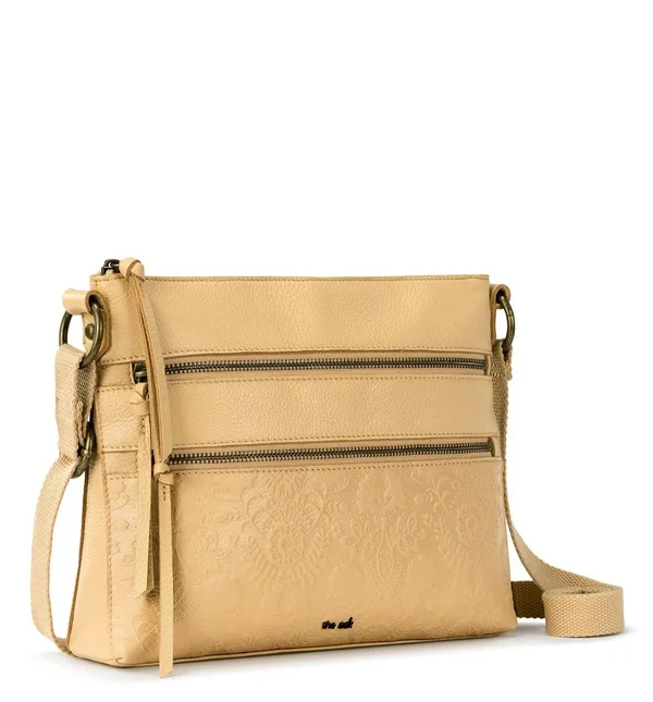 The Sak Reseda Leather Crossbody Scarlet