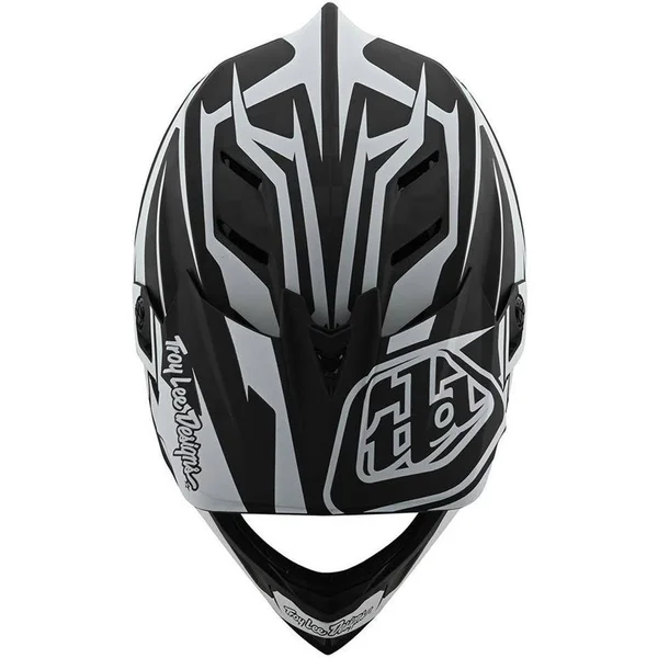 Troy Lee Designs D4 Carbon Slash Helmet - Black-White