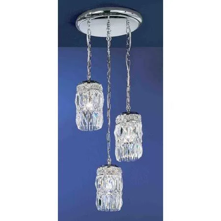 Classic Lighting Cascade 3-Light Cascade Pendant Crystal Type: Crystalique Plus, Finish: English Bronze with Gold