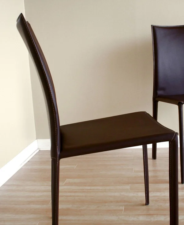 Baxton Studio Rockford Brown Leather Dining Chair (Set of 2)