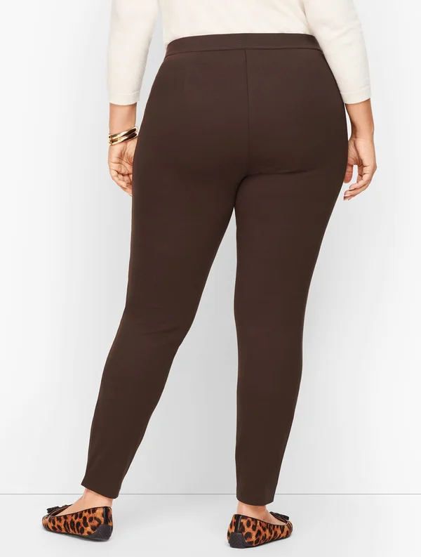 Plus Size - Talbots Soho Leggings - Ponte - Blue - 16