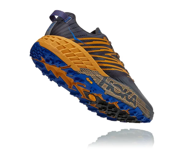 Hoka Men's Speedgoat 4 Castlerock/Golden Yellow, 15