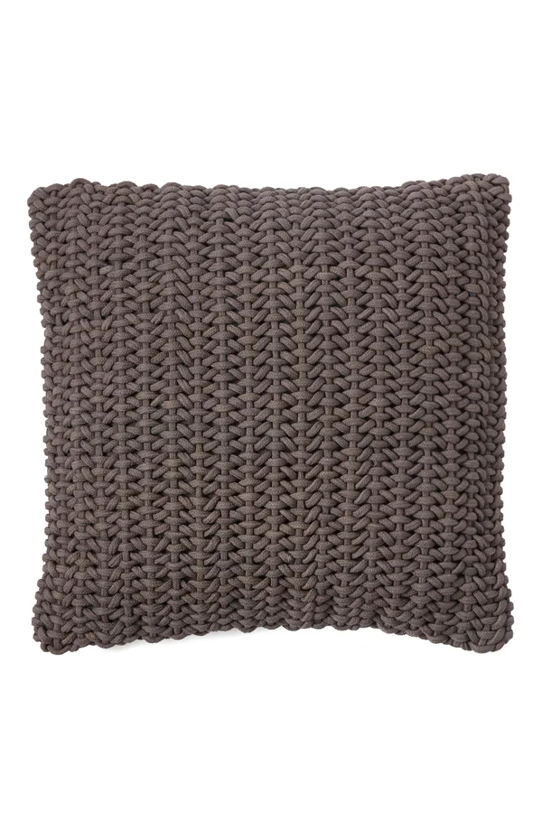 Coyuchi Woven Rope Decorative Pillow Cover - Shadow