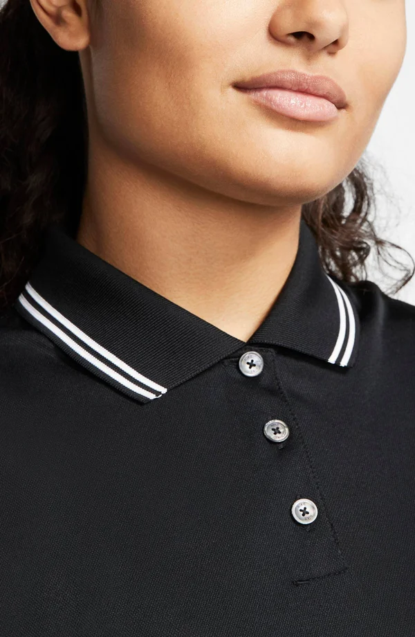Nike Women's Dri-Fit Victory Sleeveless Golf Polo, XXL, Black