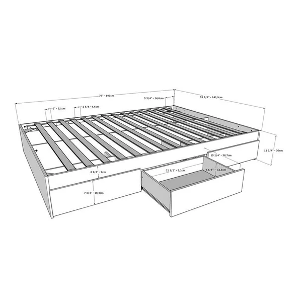 Nexera 3 Piece Full Bedroom Set Ebony and White