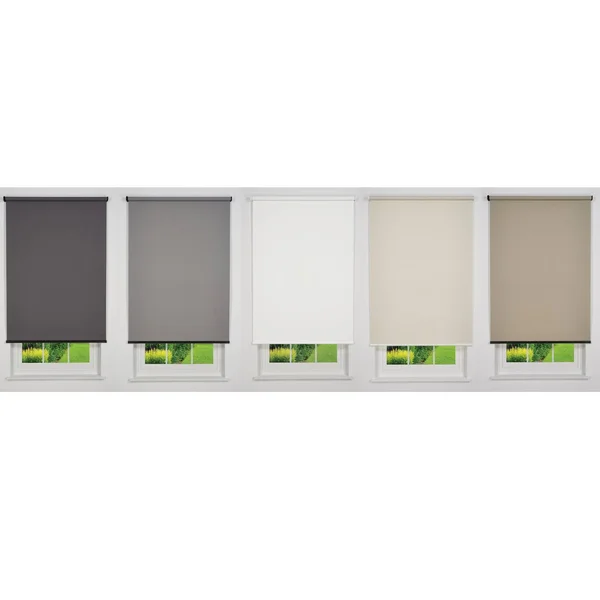 Linen Avenue Cordless Blackout Roller Shade, Dark Grey 27 W x 66 H