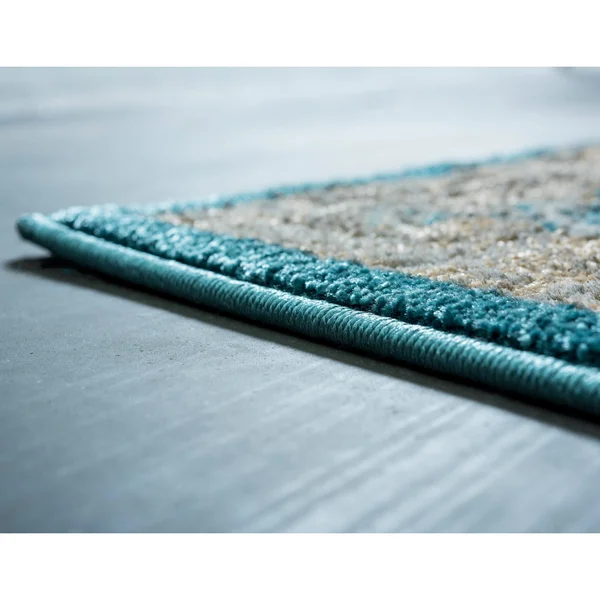 Unique Loom Amal Aurora Area Rug - 8& x 10& Teal