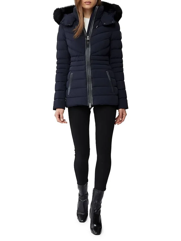 Mackage Patsy Lightweight Down Jacket, Color Navy, Size Large