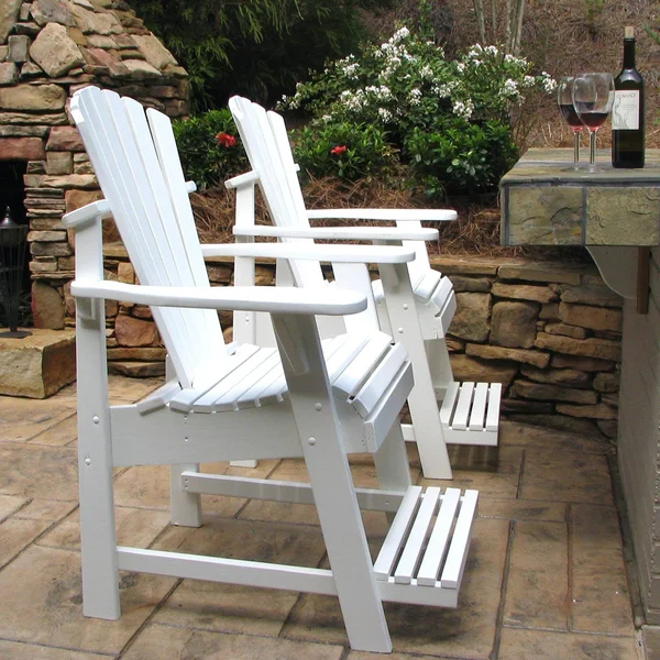 Weathercraft 402-501 Pressure Treated & Dried Pine Painted Balcony-Pub Adirondack Chair-White