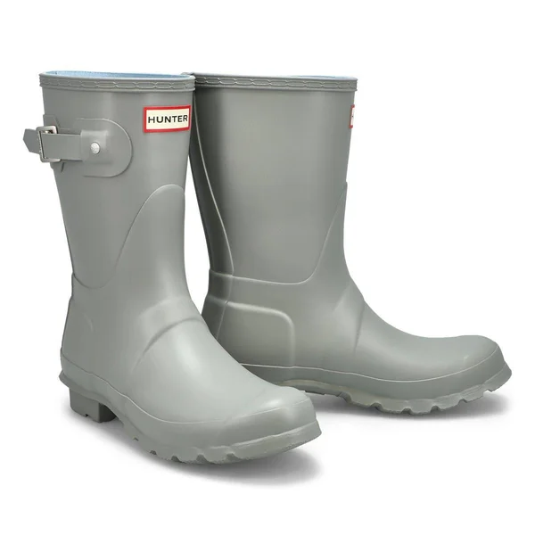 Hunter Original Short Women's Rain Boots Tundra Grey : 9 M