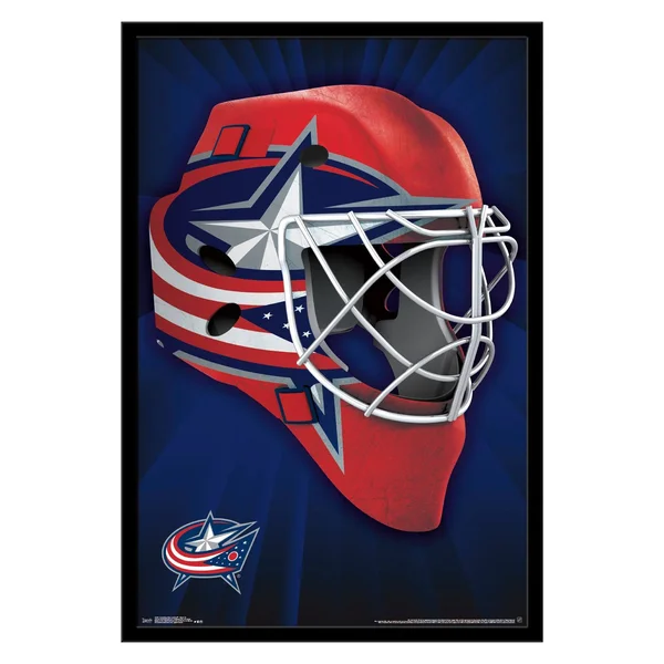 Trends International Columbus Blue Jackets Mask Framed Wall Poster