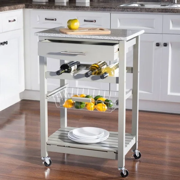 Linon Jake Kitchen Cart - Green