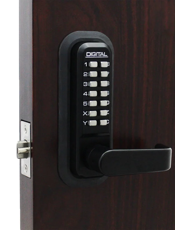 Lockey 2835 Mechanical Keyless Combination Lever - Jet Black