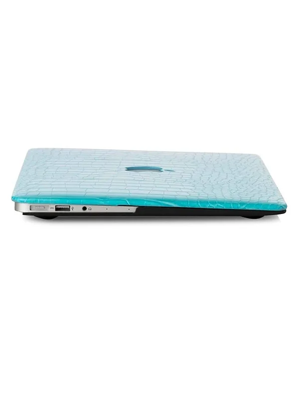Chic Geeks Faux Crocodile MacBook Case - Sky Blue