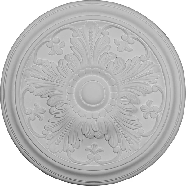 16 7/8 inchod x 5/8 inchp Vienna Ceiling Medallion (Fits Canopies Up to 3 1/4 inch) - Hand-Painted Castle Stone Crackle, Gray