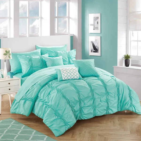 Chic Home Tori 10-Piece Comforter Bedding Set - Green, King