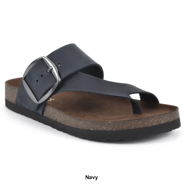 White Mountain Women's Harley Thong Sandal, Whiskey Leather
