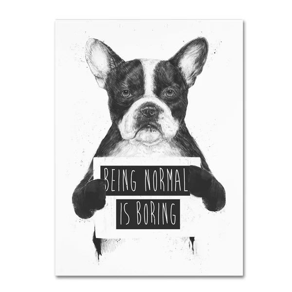 Trademark Fine Art Balazs Solti 'Being Normal Is Boring' Canvas Art - 35 x 47