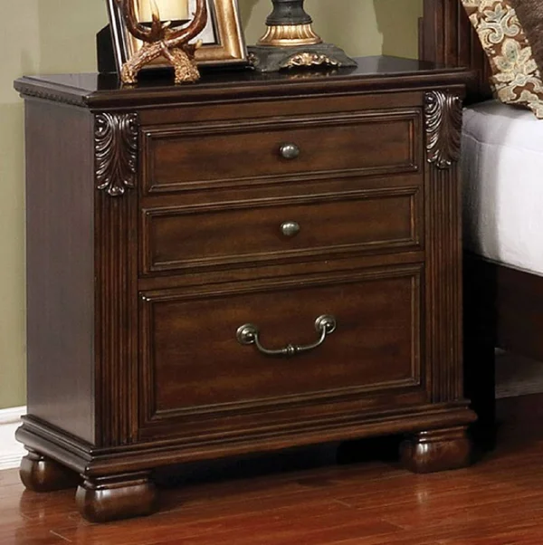 Cervantes Brown Nightstand from Furniture of America