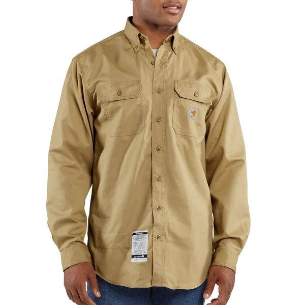 Carhartt Men's Flame - Resistant Khaki Twill Shirt